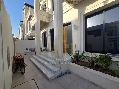 Own your dream villa in the heart of Ajman, close to amenities. Two floors and a rooftop. Includes fees, water, electricity, and air conditioning.