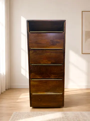 Solid Wood Tall Chest Of Drawers