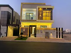 Luxury villa with excellent finishes in Al Yasmeen area, directly adjacent to Al Hamidiya Park - Fre