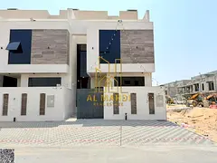 Own your dream villa Modern design with roof , registration fees included . Close to the mosque and 