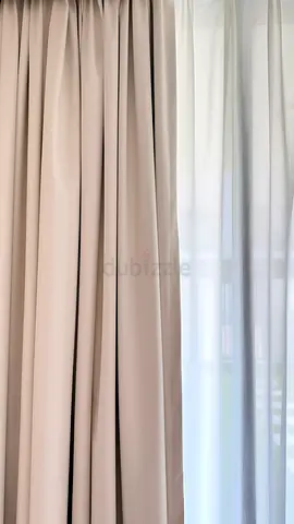 Beige blackout curtains- Full house 3 bedrooms, lounge and dining area