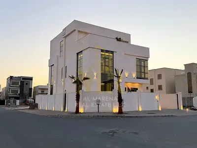 A fully-equipped villa (electricity, water, and air conditioning) on the main street, ready to move in, in one of the most prestigious residential a