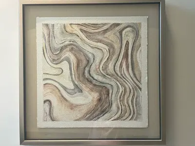 Contemporary Framed Abstract Wall Art – Neutral Tone
