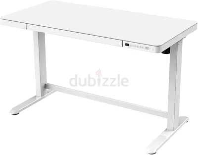 All In One Height Adjustable Standing Desk - White