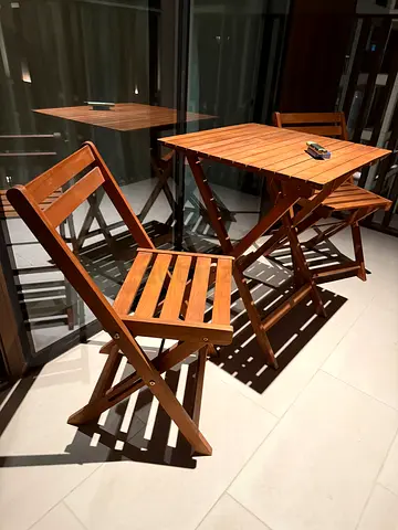 Wooden 2-Seater Outdoor Dining Set