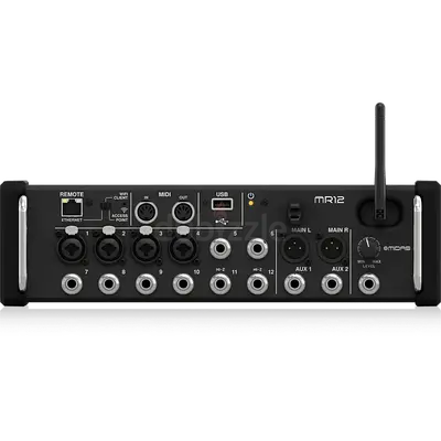 Midas MR12 12-Input Digital Mixer for iPad/Android Tablets with 4 Midas PRO Preamps, 8 Line Inputs,