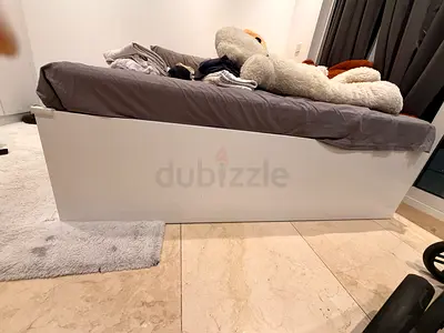 Bed with mattress