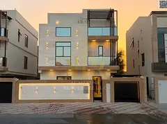 Luxury villa for sale in Al-Haliyo, 2 floors and a roof with a swimming pool, including air conditio