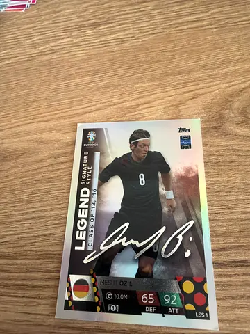 Signed Football Trading Card - Legend Signature Style