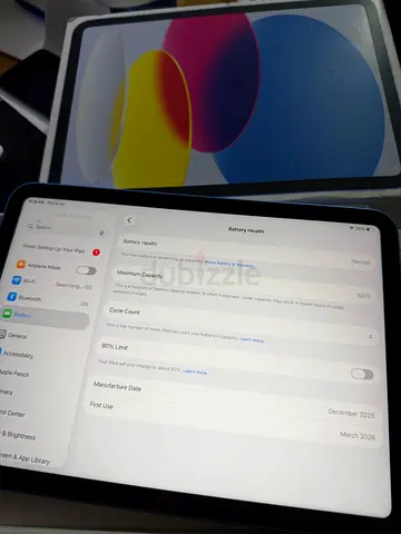 iPad A16 11inch blue TRA like new only 4cycle