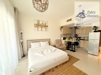 Furnished Studio | Balcony | Pool view| ag tower