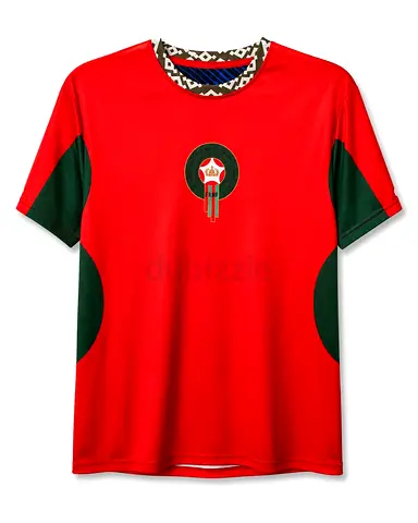 T-shirt Morocco Red Football Jersey – Premium National Team Fan Shirt | Breathable Sports Wear