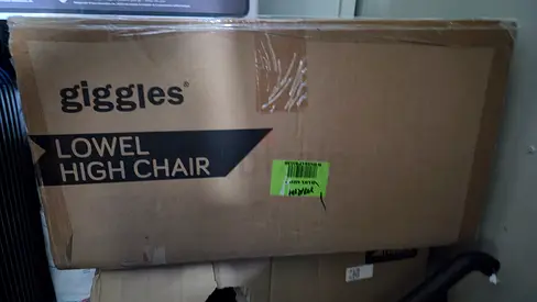 Brand New Giggles Lowel High Chair in Beige - Never Opened