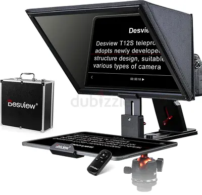 Desview T12S Aluminium Alloy Teleprompter, 12.9 Inch High Resolution Display, Teleprompter with Remo