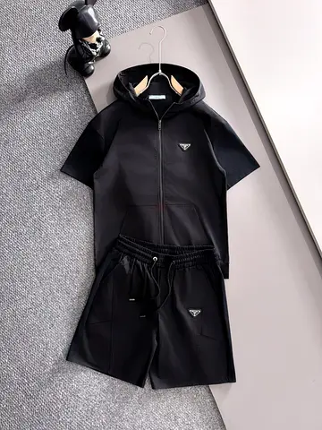 Prada Set Comfortable Black Casual Shorts