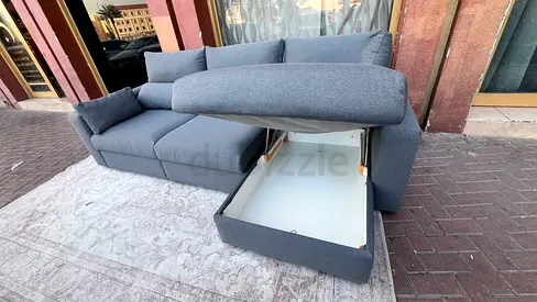 IKEA Esklstuna L Shape Sofa Bed Dark Gray