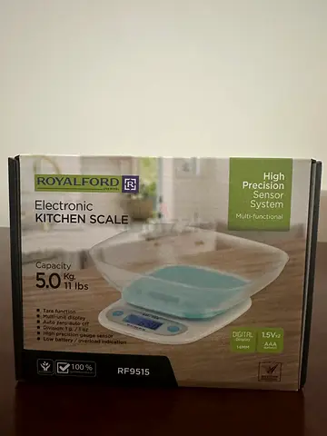 Royalford Electronic Kitchen Scale RF9515 - 5kg capacity (unused in box)