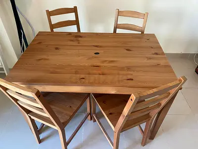 Table and 4 chairs for sale