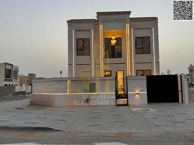 Luxury villa for sale in Al Helio 2. Elegant design featuring 4 spacious bedrooms and ultra-luxurious finishes in a strategic location in Ajman 🏡✨