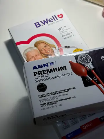 B.Well Stethoscope + ABN Premium Aneroid Sphygmomanometer Set