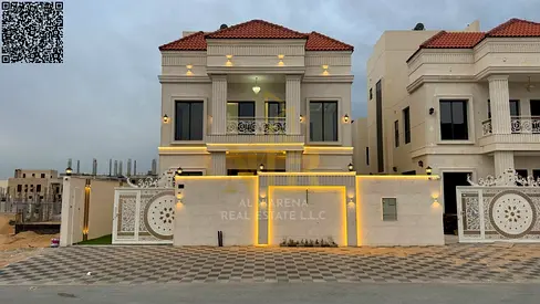 A villa with all registration and ownership fees included, on the main street, ready to move in, in the most prestigious areas of Ajman. Freehold owne