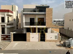 A golden opportunity: a villa on a street and alley, two floors and a roof, with a modern design and