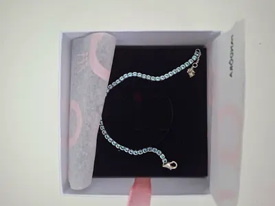 Pandora Sparkling Blue Tennis Bracelet
