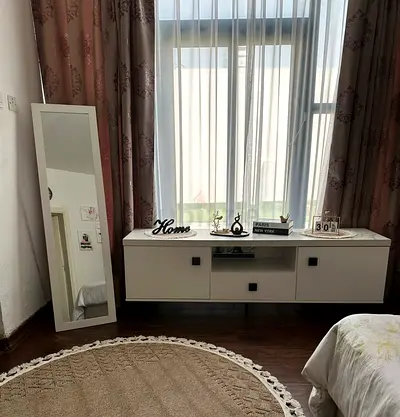 White tv table