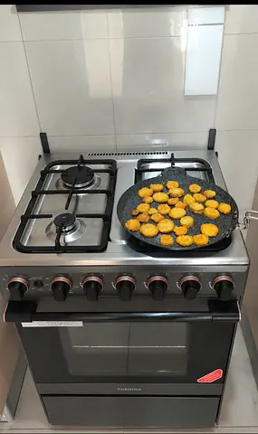 Toshiba 60x60cm Stainless Steel Gas Cooker with Oven