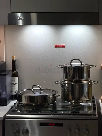 Stainless Steel Cookware Set on Gas Hob - Used, Good Condition