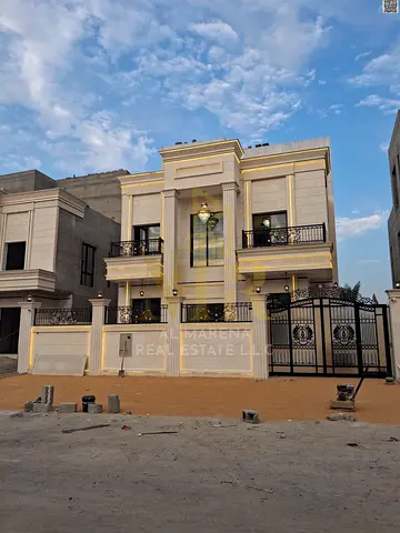 فيلا بتصميم عصرى مميز للبيع في الحليو – عجمان طابقين وروف |6 غرف ماستر شامل رسوم التسجيل والتميلك تملك حر