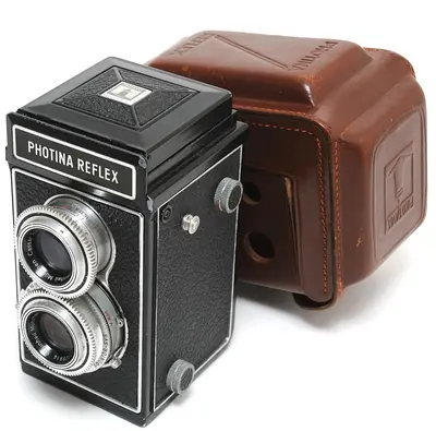 PHOTINA REFLEX 6X6 120 FILM MEDIUM FORMAT TLR CAMERA ISCONAR 75MM F3.5 LENS