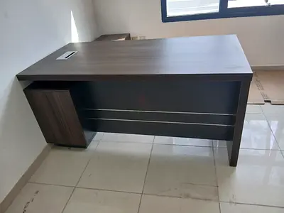 Modern Wooden Office Desk with Cable Management