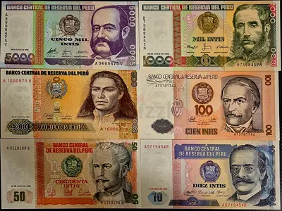 PERU BANKNOTE SET 1987