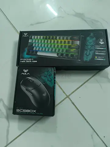 AULA F3261 Mechanical Keyboard AULA SC580X Wireless Gaming Mouse Bundle