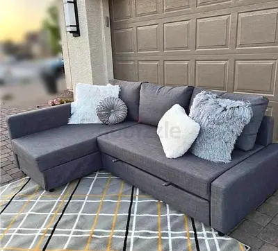 Ikea L shape sofa store cum bed and you can fix the
