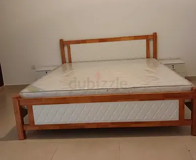 Brand new King size Solid wood bed with Mattress Available
