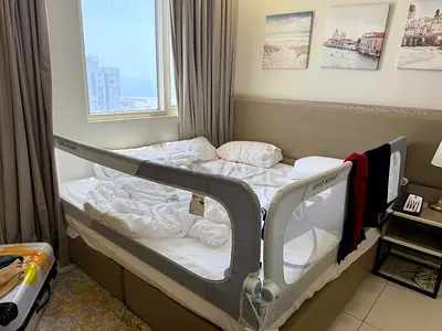 Bed Guard Rails for Double Bed — Removable Mesh Safety Rail