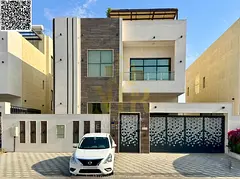Luxury villa for rent in Al Yasmin | Two floors + roof | 5 bedrooms | Fully furnished + gym | Ready