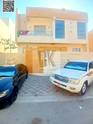 🏡 فيلا مودرن للبيع في منطقة الياسمين – عجمان ✨واجهه الفيلا حجر الفيلا مفروشه بالكامل  🌟 فرصة مميزة لامتلاك فيلا حديثة بتصميم مودرن وتشطيبات راقية، ت