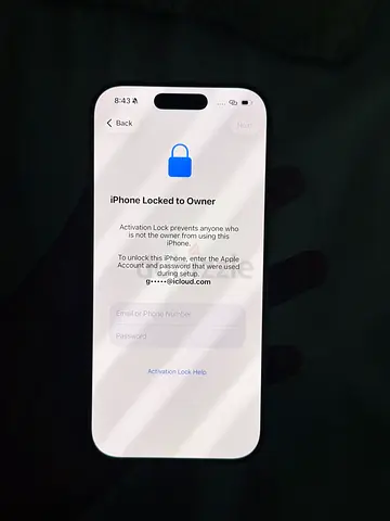 Iphone 16 Pro ICloud Lock