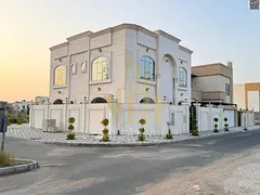 Corner villa in Al Aaliyah, two floors and a roof, ready to move in, price includes electricity, wat
