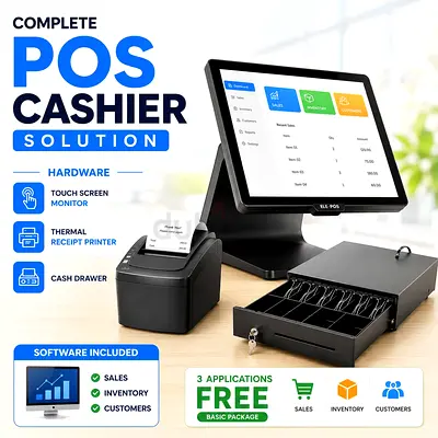 Touch POS System with Software point of sale cashier billing system