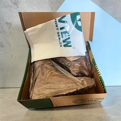 New brown ankle boots in box - unworn