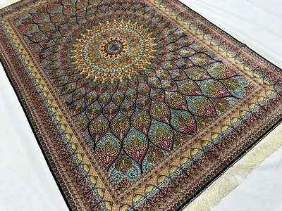 4x6 ft | 120x180 cm | 1.2 x 1.8 meters | Premium High quality colourful Oriental Persian Silk Carpet