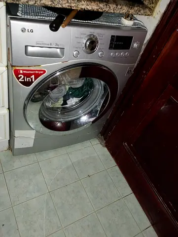 LG 2-in-1 Front Load Washer Dryer - Silver, Good Working Condition