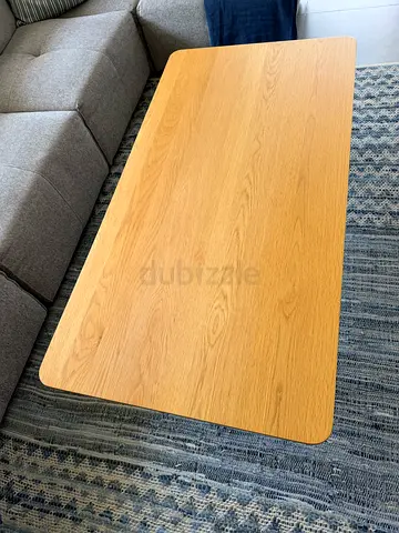Light oak rectangular coffee table - minimalist design
