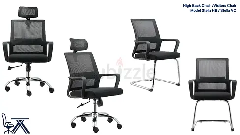 Stella High Back and Visitors Mesh Office Chairs
