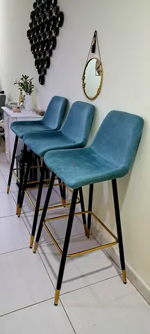Velvet Bar stool- Danube Home x 3 QTY