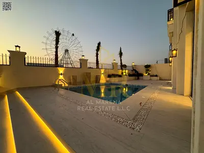 Dream villa in the heart of "Al Yasmin" Ajman. Luxurious villa with a modern design and an indoor swimming pool. Price includes electricity, water, an